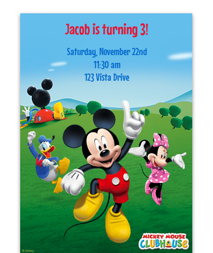Mickey Mouse Clubhouse Online Invitation