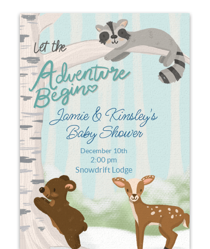 Winter Woodland Online Invitation