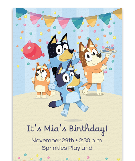 Kids Characters Online Invitations