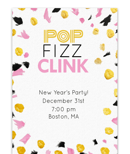 New Year's Online Invitations