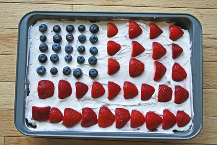 American flag cake