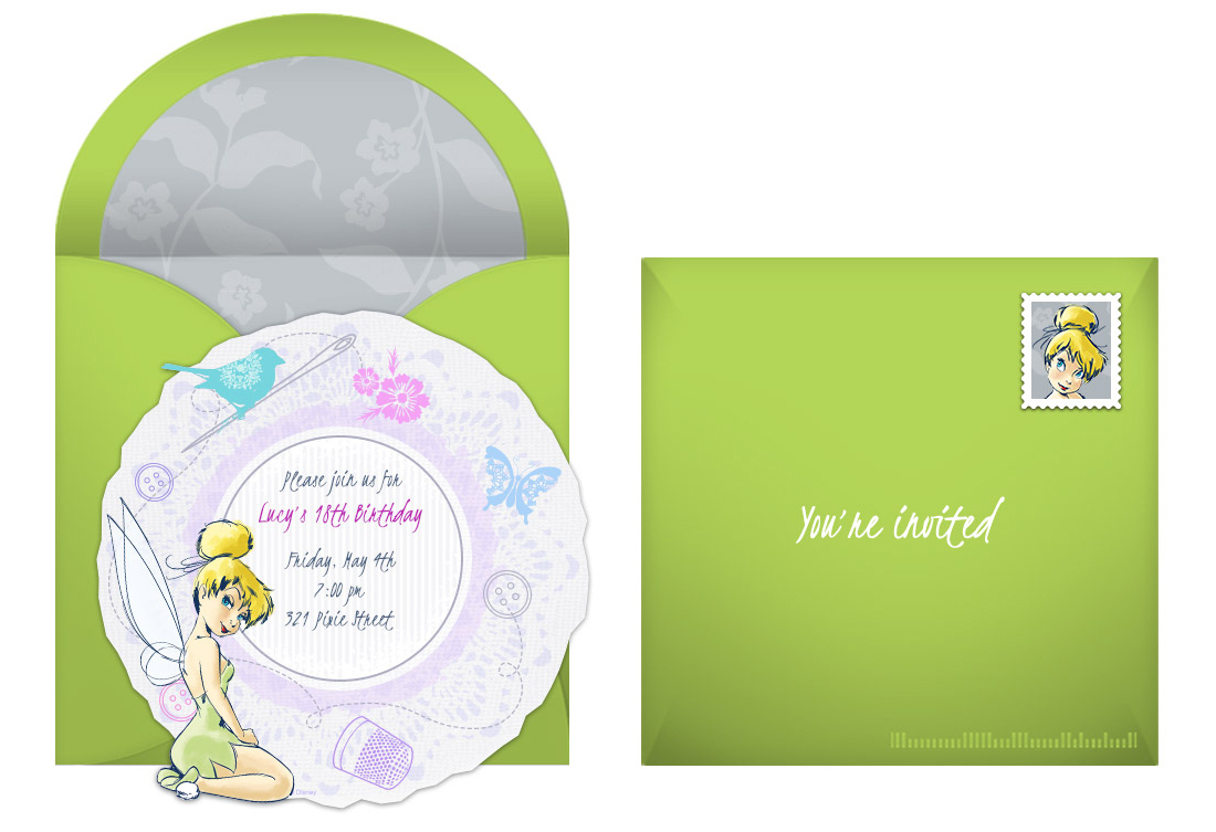online invitation tinker bell disney
