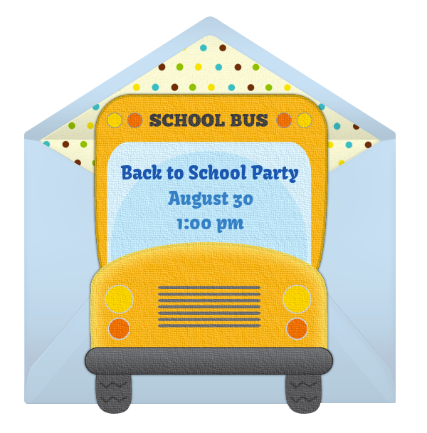free back to school online invitation