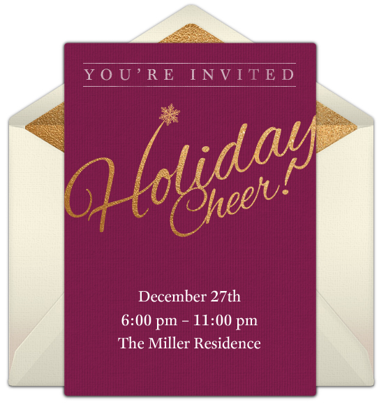 free holiday online invitation