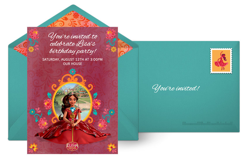 Free Elena of Avalor Online Invitations