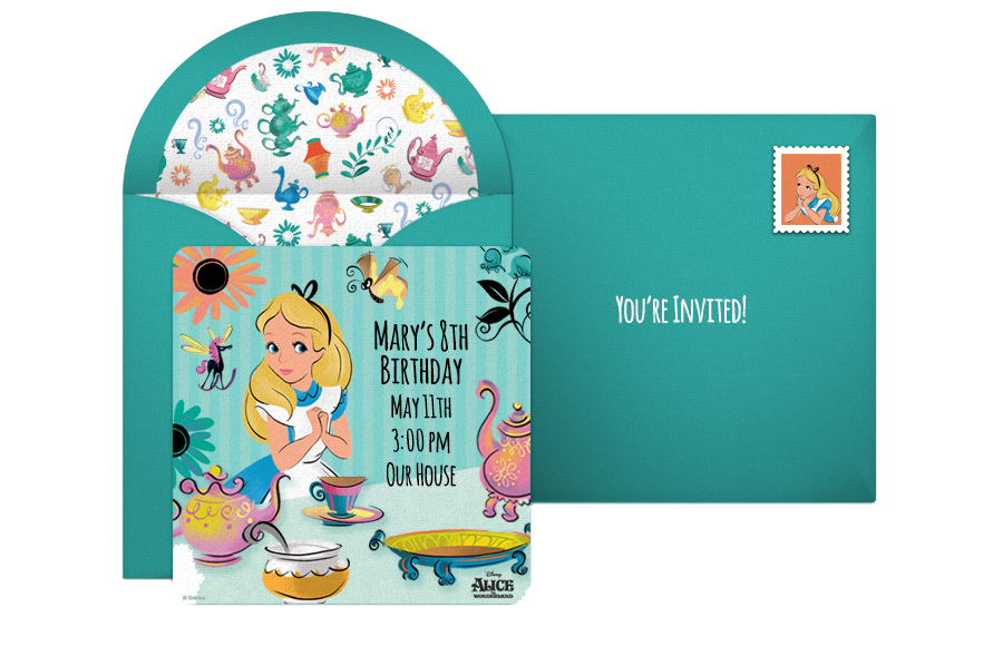 Free Alice In Wonderland Online Invitations