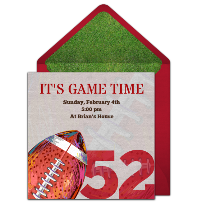 Free Super Bowl invitations