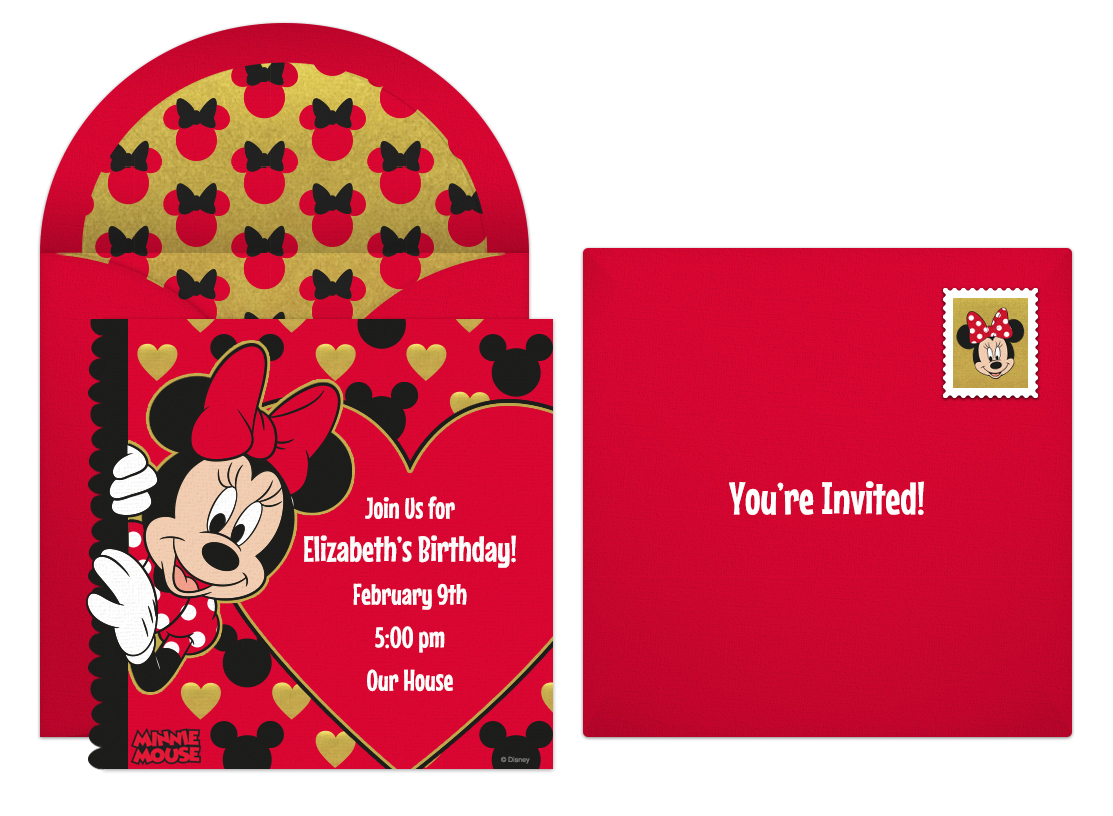 Minnie Mouse Online Invitations