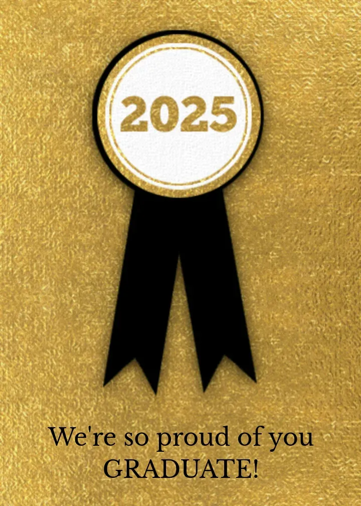 2025 Ribbon card front