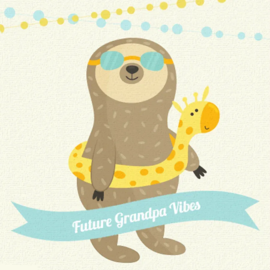 Future Grandpa Vibes card front