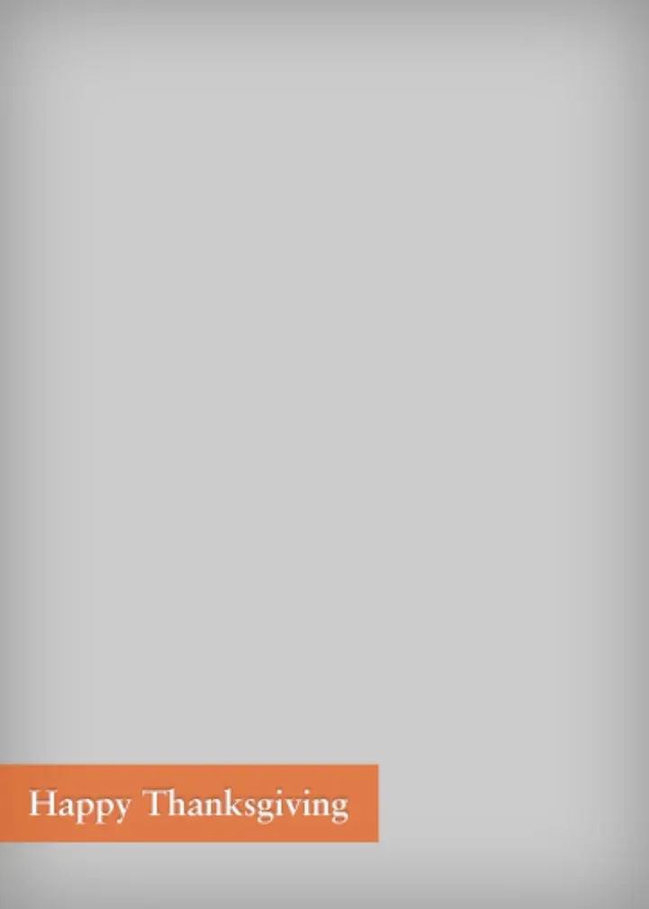 Thanksgiving Banner Photo card front