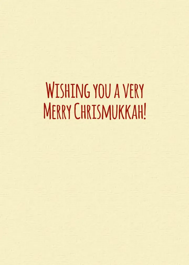 Very Merry Chrismukkah card inside right