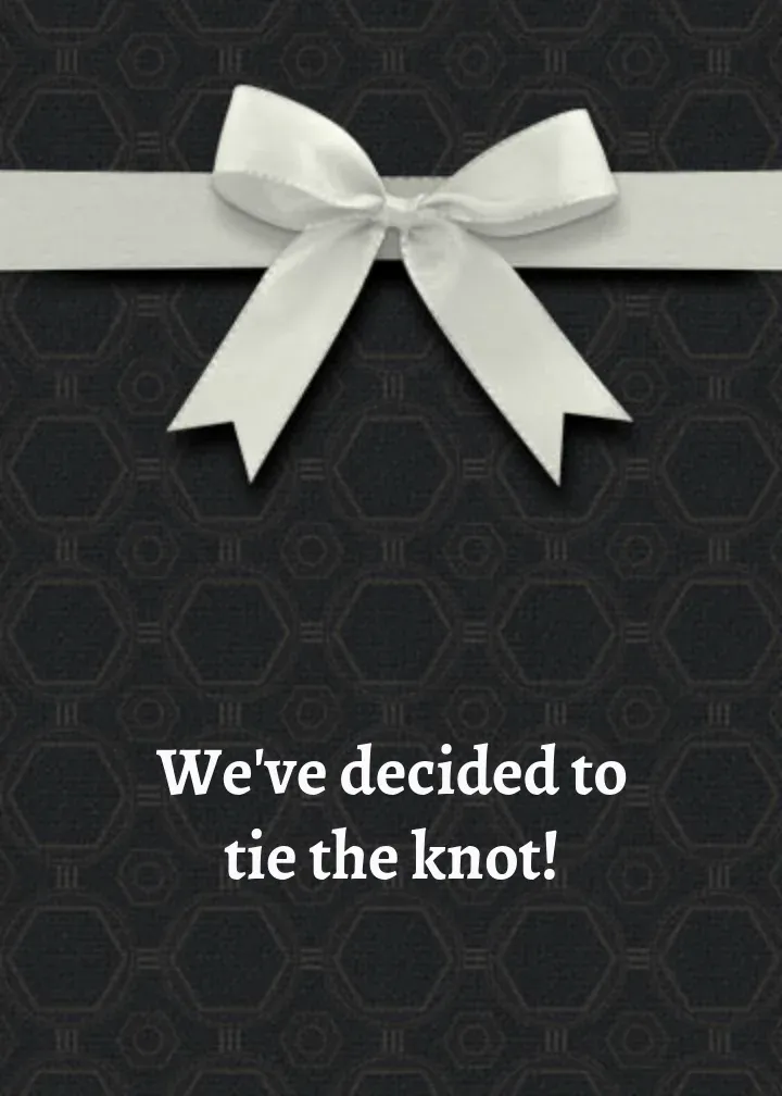 Engagement Bow card front