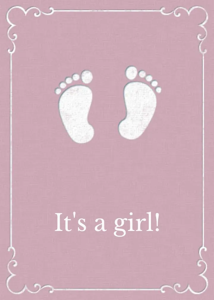 Baby Girl Feet card front
