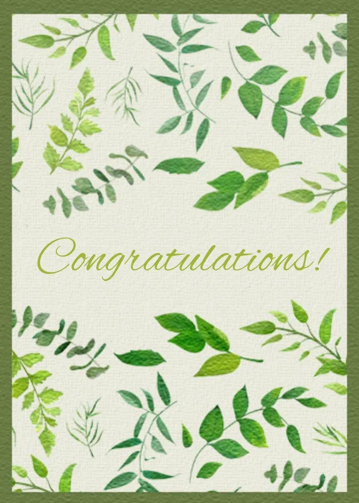 Wedding Floral Pattern card front