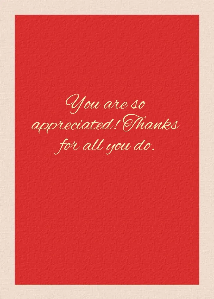 Thank You Sled card inside right