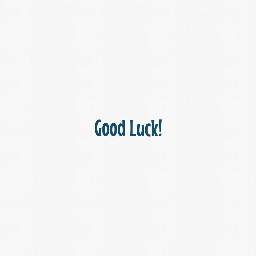 Good Luck Photo card inside right