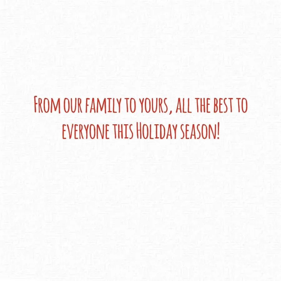 Pretty Holiday Bells card inside right