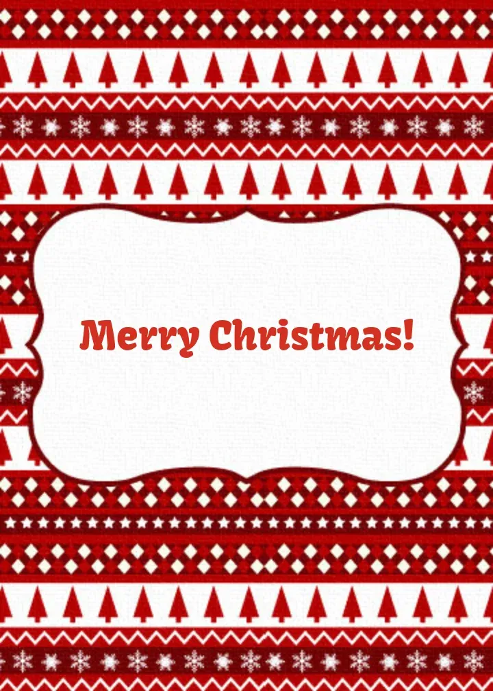 Christmas Pattern card front