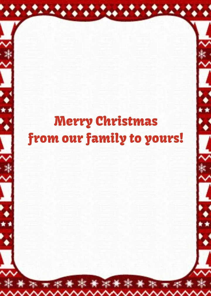 Christmas Pattern card inside right