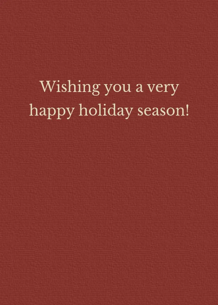 Holiday Bells card inside right