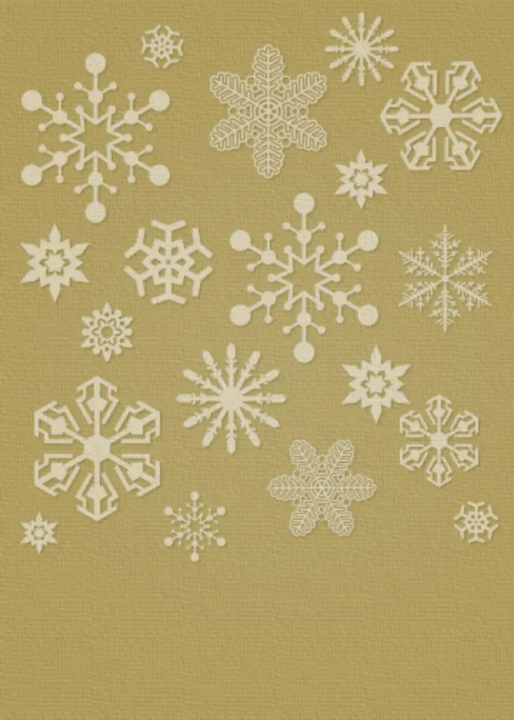 Golden Snowflake card front