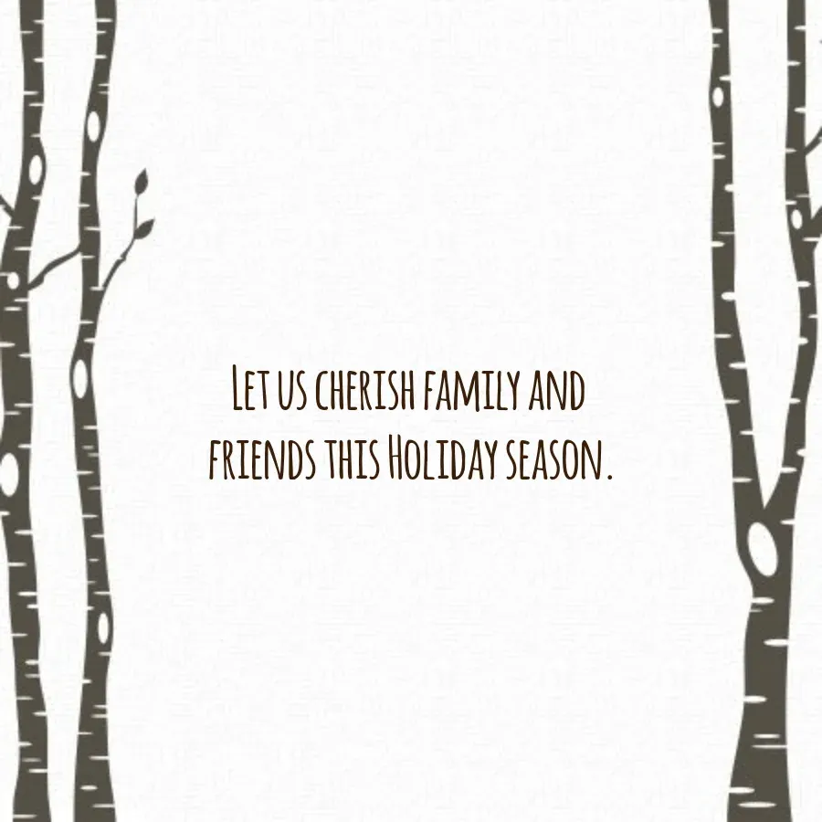 Snowy Forest Reindeer card inside right