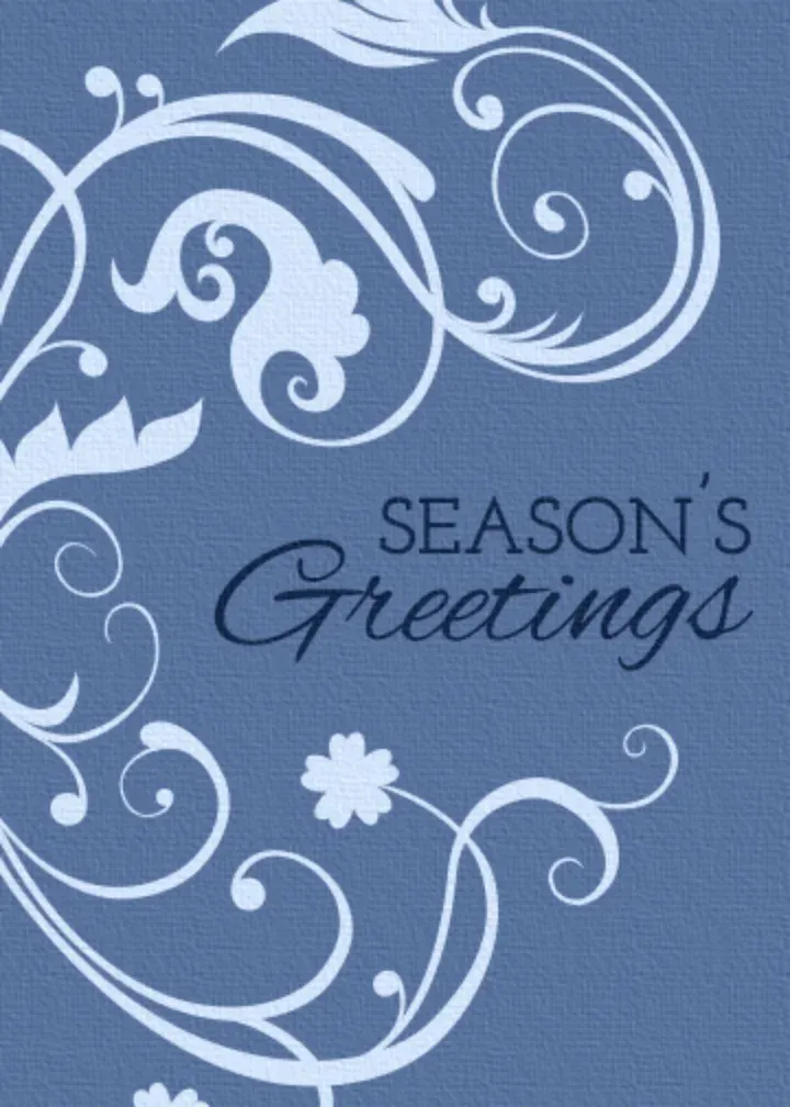 Holiday Floral Flourish card front