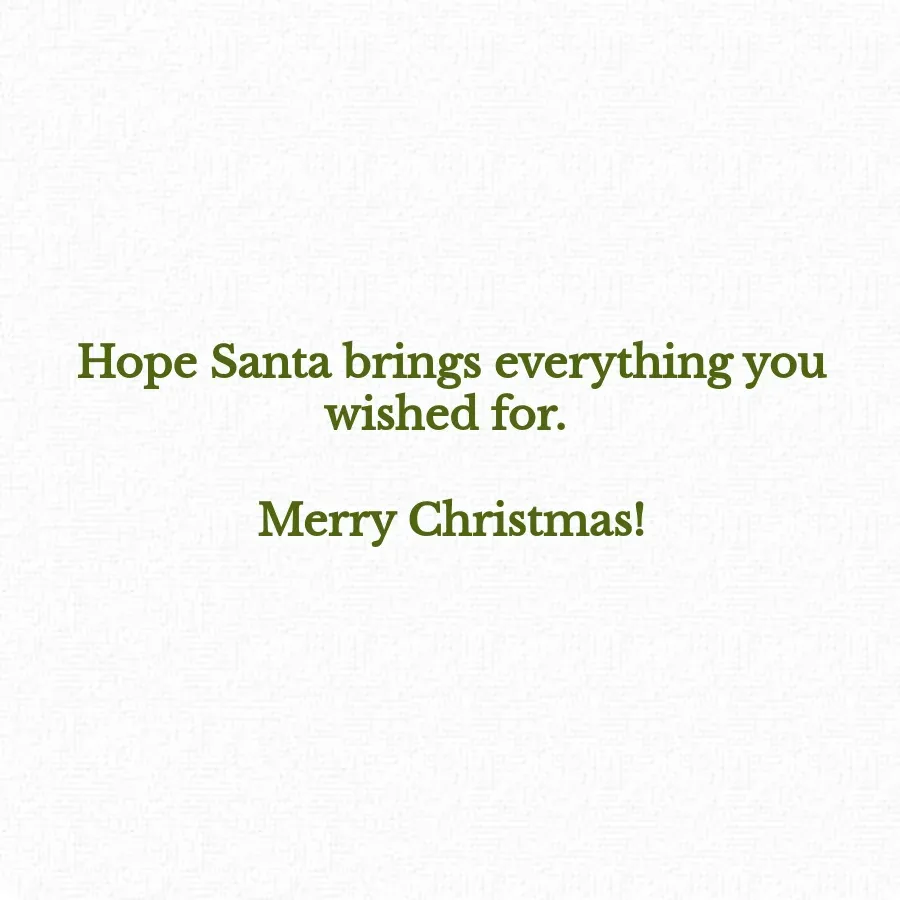 Christmas Santa's Sleigh card inside right