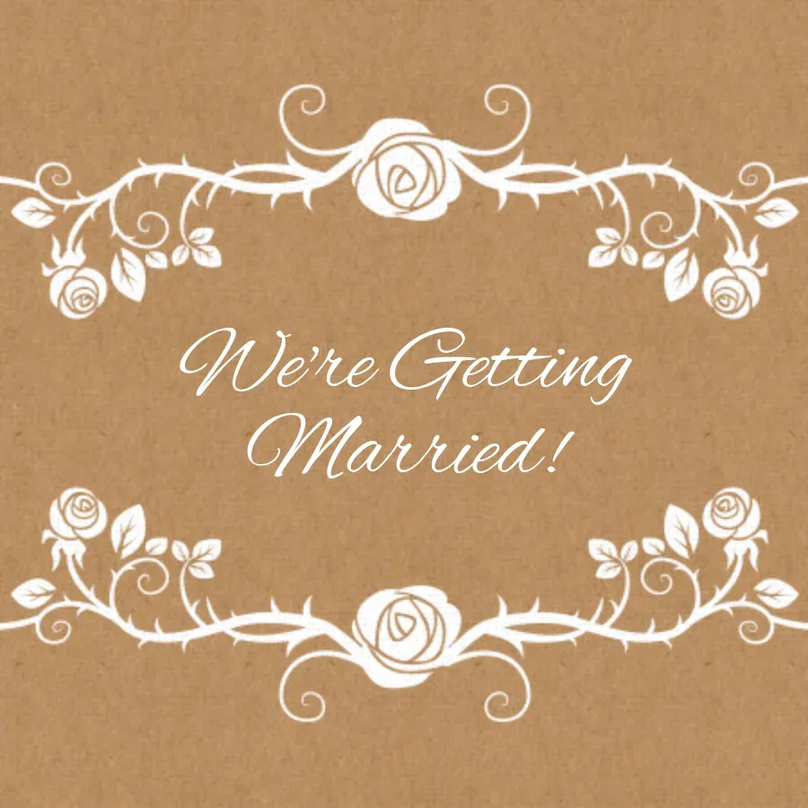 Engagement Floral card front