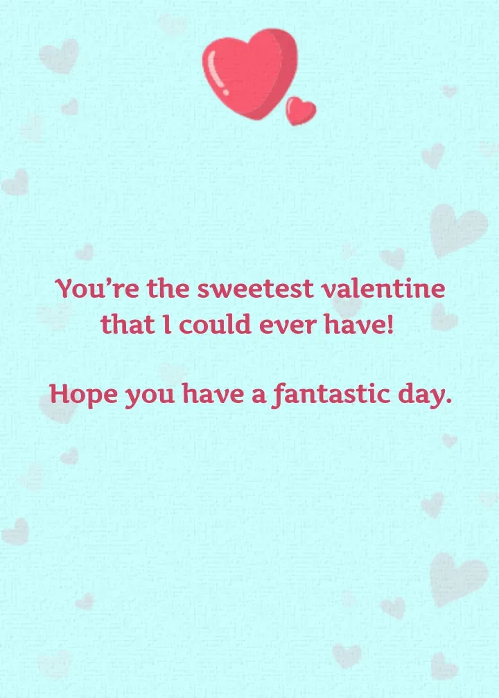 Daughter Valentine Car card inside right