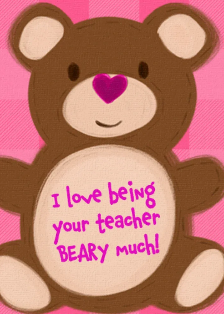 Love Being Your Teacher card front