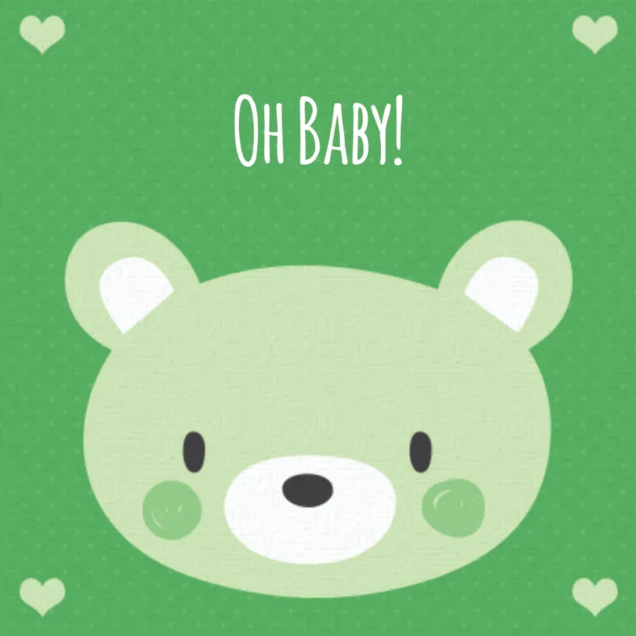 Baby Bear Green card front