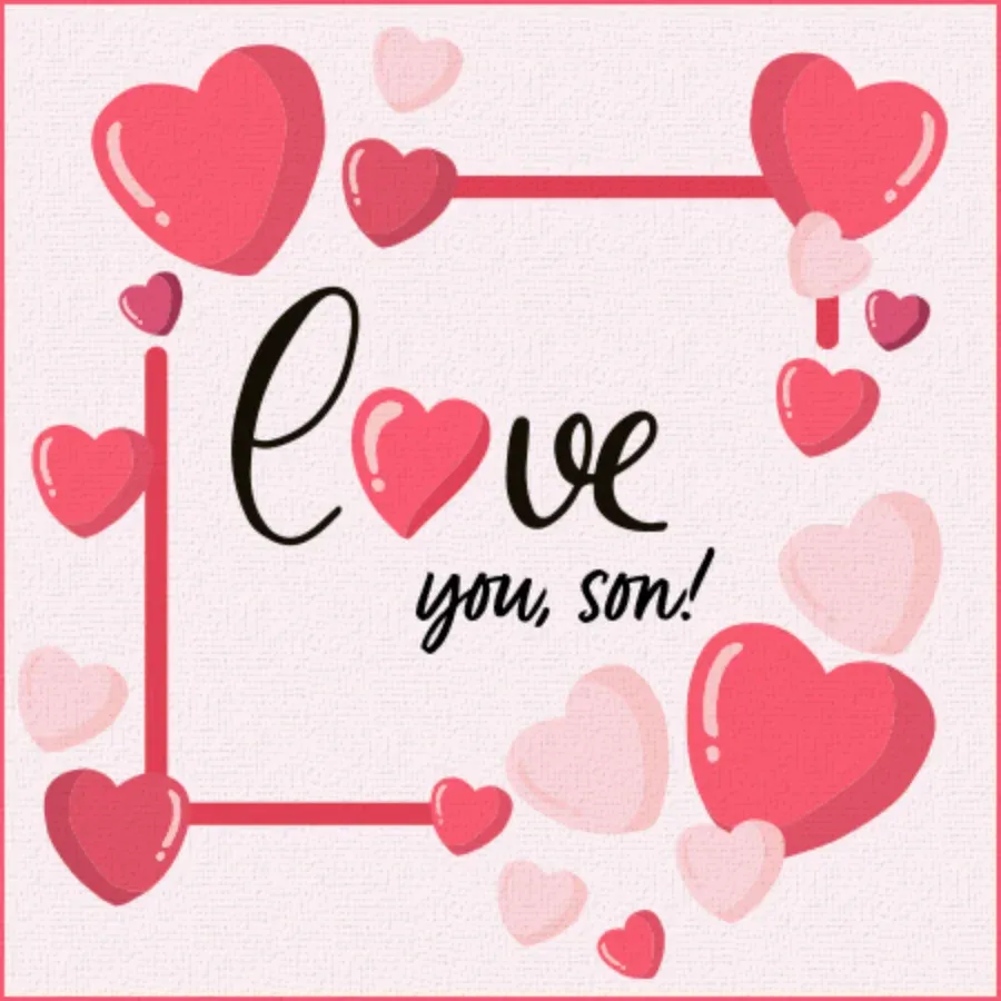Son Hearts card front