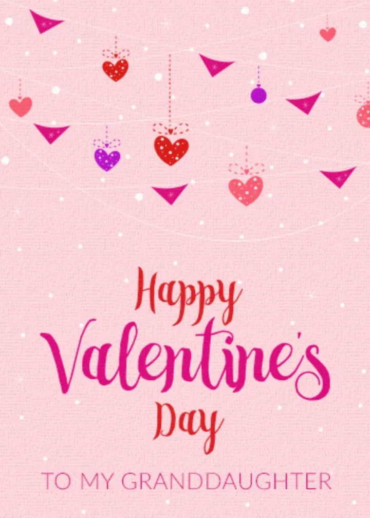 Granddaughter Valentine card front
