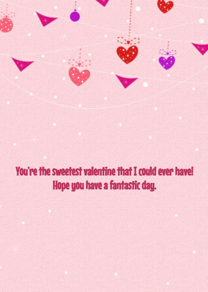 Granddaughter Valentine card inside right