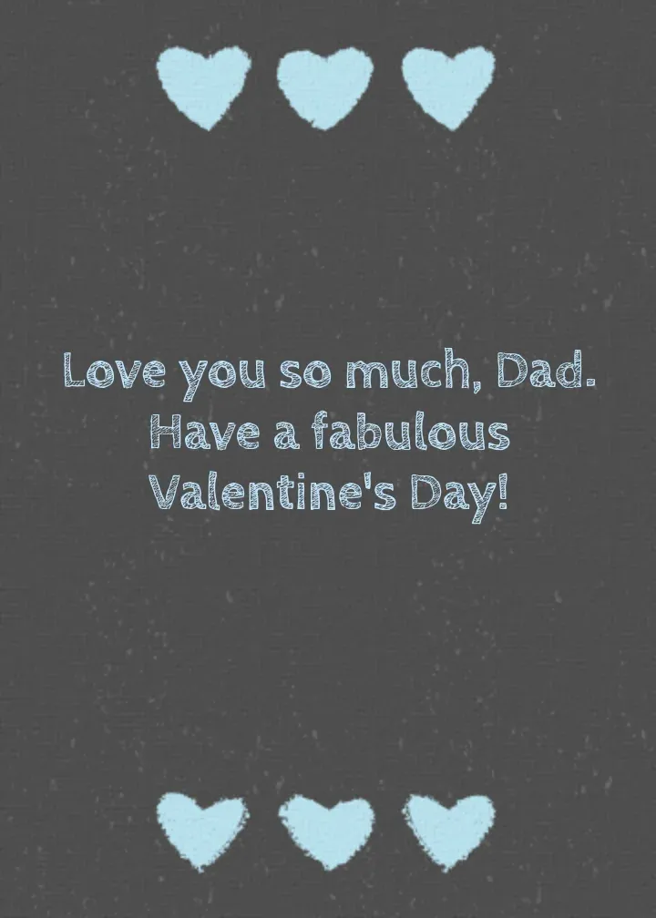 Dad Valentine card inside right