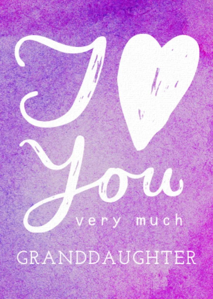 Love You Granddaughter card front