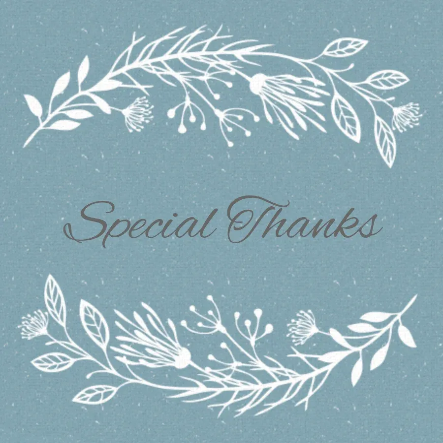 Special Thanks card front