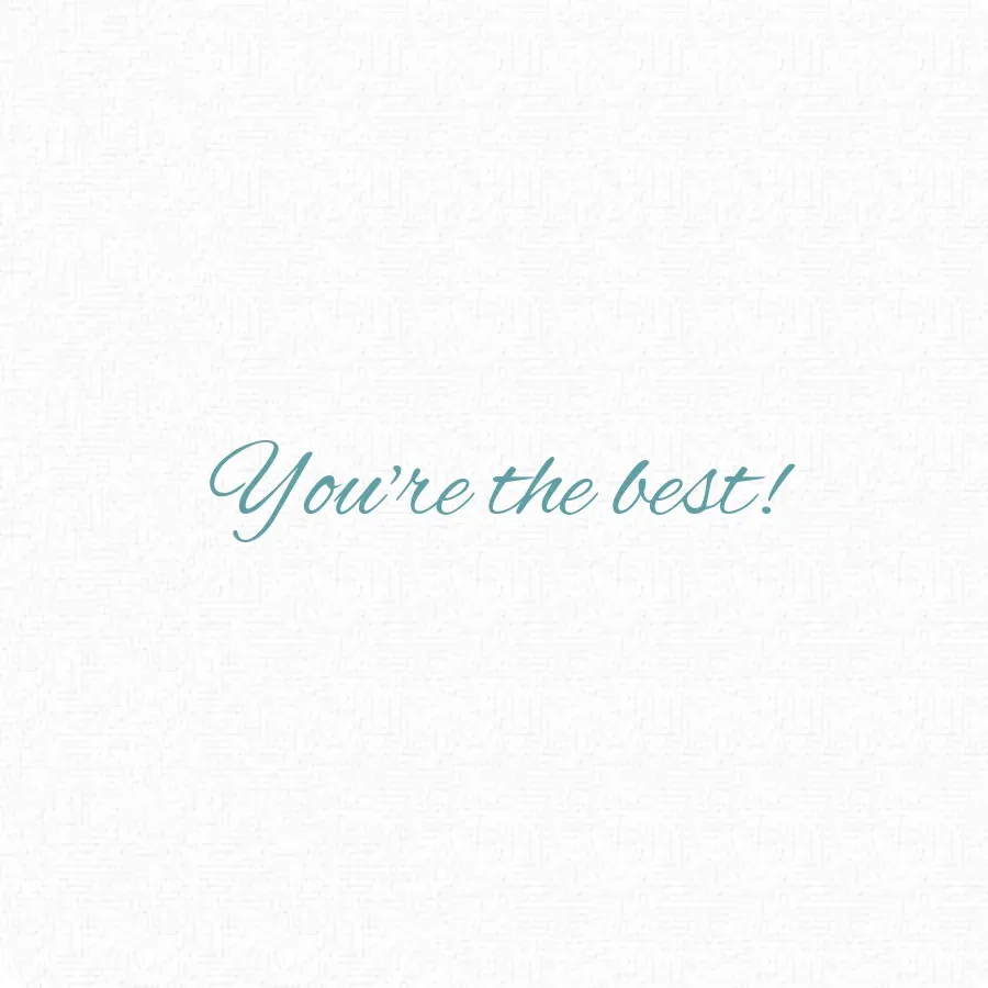 Special Thanks card inside right