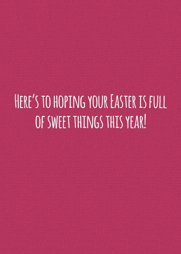 Easter Rabbit card inside right