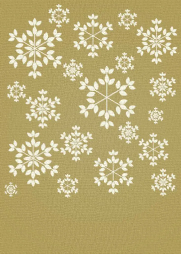 Gold Snowflakes card front