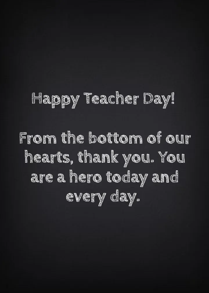 Chalkboard Thank You card inside right