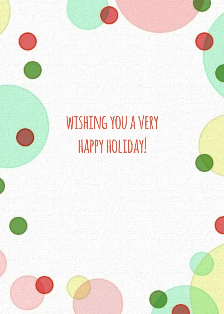 Christmas Dots card inside right