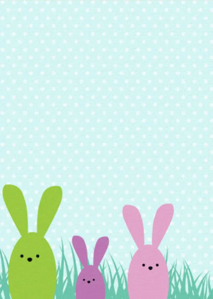 Bunny Friends card inside left