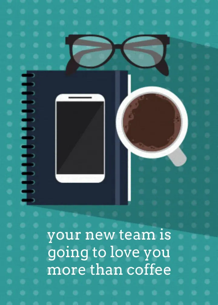 New Job Congrats card front