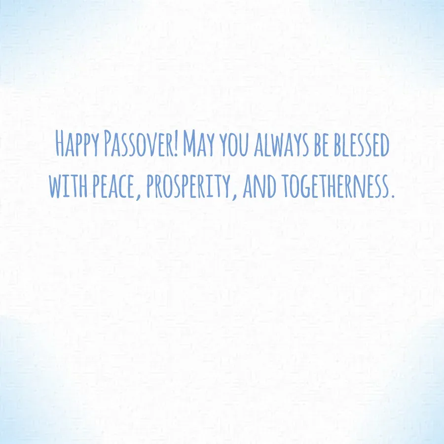 Passover Dove card inside right