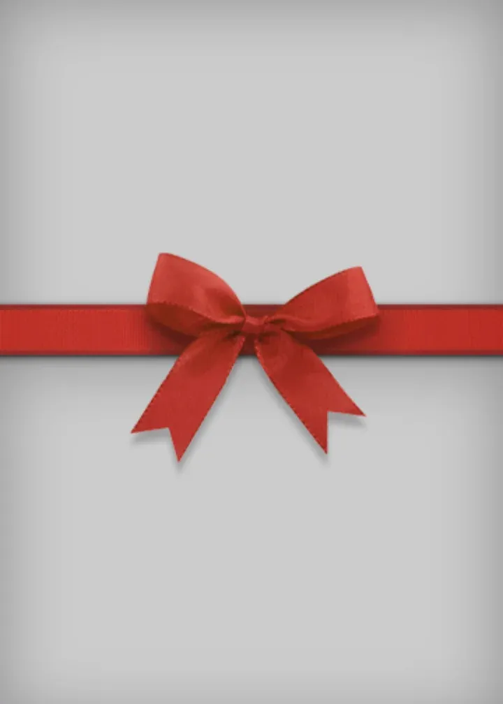 Holiday Ribbon Photo card front