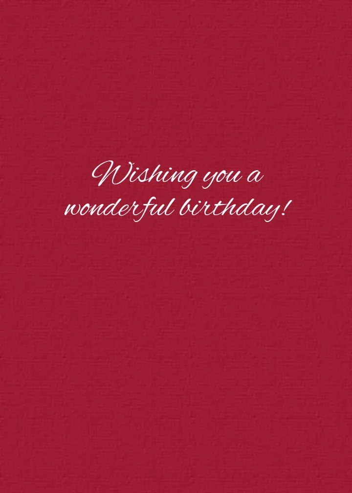 Birthday Flowers for Wife card inside right