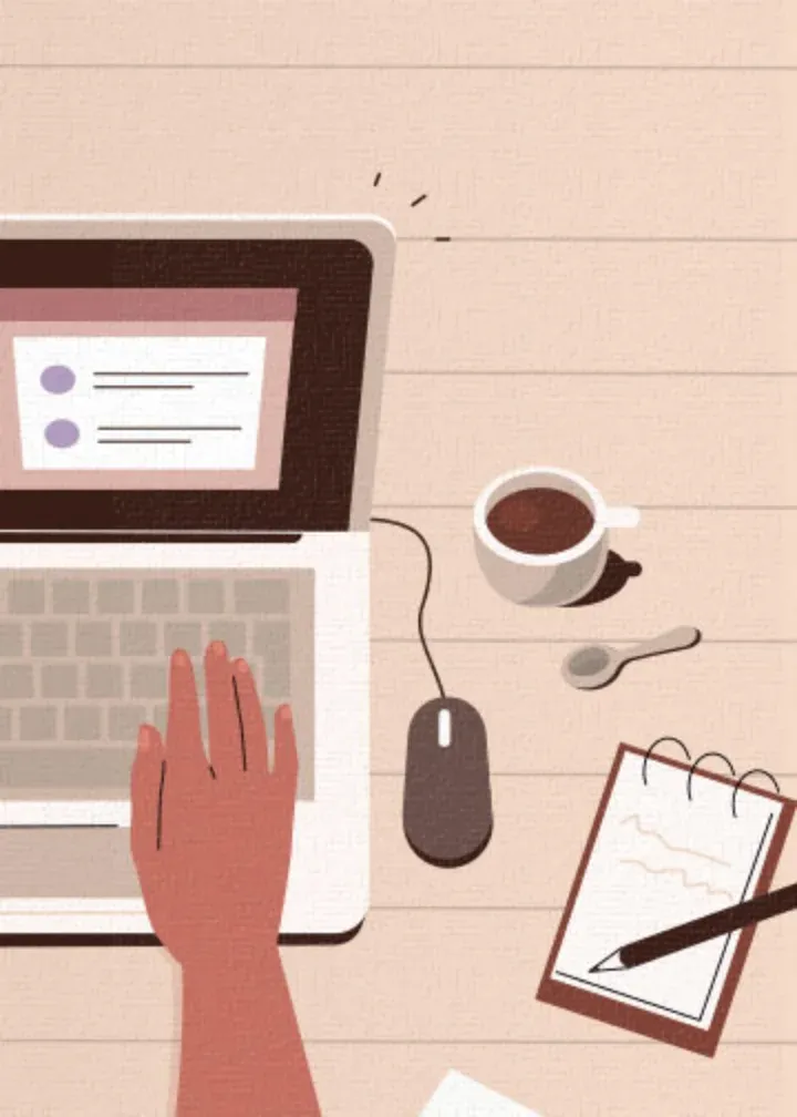 Office Desk card inside left